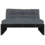 Central sofa solid black pine wood 120x80 cm by vidaXL, Modular outdoor sofas - Ref: Foro24-825762, Price: 151,99 €, Discount: %