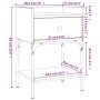 Schwarzer Nachttisch aus Holzwerkstoff, 40,5 x 31 x 60 cm von vidaXL, Nachttische - Ref: Foro24-825893, Preis: 49,60 €, Rabat...