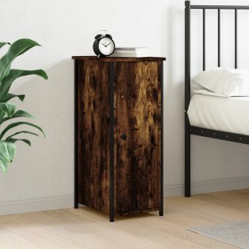 Smoked oak engineered wood bedside table 32x42x80 cm by vidaXL, Nightstands - Ref: Foro24-825967, Price: 53,23 €, Discount: %