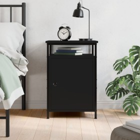 Black plywood bedside table 40x42x60 cm by vidaXL, Nightstands - Ref: Foro24-825863, Price: 44,99 €, Discount: %