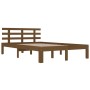 Estructura de cama madera maciza marrón miel 180x200 cm de vidaXL, Camas y somieres - Ref: Foro24-814772, Precio: 147,04 €, D...