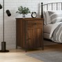 Bedside table made of brown oak plywood, measuring 40x42x60 cm. by vidaXL, Nightstands - Ref: Foro24-825911, Price: 45,30 €, ...