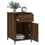 Bedside table made of brown oak plywood, measuring 40x42x60 cm. by vidaXL, Nightstands - Ref: Foro24-825911, Price: 45,30 €, ...