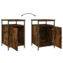 Bedside tables 2 units plywood oak smoke 40x42x60 cm by vidaXL, Nightstands - Ref: Foro24-825868, Price: 48,78 €, Discount: %