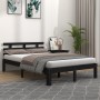 Black solid wood bed frame Super King 180x200 cm by vidaXL, Beds and slatted bases - Ref: Foro24-814773, Price: 157,22 €, Dis...