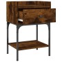 Smoked oak engineered wood bedside table 40.5x31x60cm by vidaXL, Nightstands - Ref: Foro24-825897, Price: 38,74 €, Discount: %