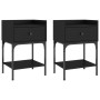 Bedside tables 2 units engineered wood black 40.5x31x60 cm by vidaXL, Nightstands - Ref: Foro24-825894, Price: 78,64 €, Disco...