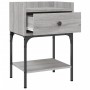 Mesita de noche madera de ingeniería gris Sonoma 40,5x31x60 cm de vidaXL, Mesitas de noche - Ref: Foro24-825899, Precio: 42,9...