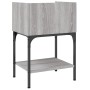 Mesita de noche madera de ingeniería gris Sonoma 40,5x31x60 cm de vidaXL, Mesitas de noche - Ref: Foro24-825899, Precio: 42,9...