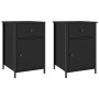 Mesitas de noche 2 uds madera contrachapada negro 40x42x60 cm de vidaXL, Mesitas de noche - Ref: Foro24-825904, Precio: 77,99...