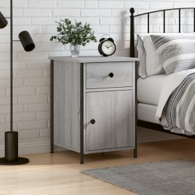 Sonoma gray plywood bedside table 40x42x60 cm by vidaXL, Nightstands - Ref: Foro24-825909, Price: 53,77 €, Discount: %