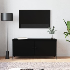 Mueble TV con puertas madera contrachapada negro 102x35x45 cm de vidaXL, Muebles TV - Ref: Foro24-826290, Precio: 65,93 €, De...