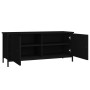 TV-Schrank mit schwarzen Sperrholztüren 102x35x45 cm von vidaXL, TV-Möbel - Ref: Foro24-826290, Preis: 65,93 €, Rabatt: %