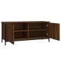 Mueble TV con puertas contrachapada marrón roble 102x35x45 cm de vidaXL, Muebles TV - Ref: Foro24-826294, Precio: 58,99 €, De...