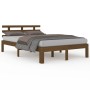 Estructura de cama madera maciza marrón miel 200x200 cm de vidaXL, Camas y somieres - Ref: Foro24-814777, Precio: 151,64 €, D...