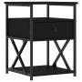 Mesita de noche madera de ingeniería negro 40x42x55 cm de vidaXL, Mesitas de noche - Ref: Foro24-826073, Precio: 52,57 €, Des...