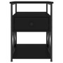 Mesita de noche madera de ingeniería negro 40x42x55 cm de vidaXL, Mesitas de noche - Ref: Foro24-826073, Precio: 52,57 €, Des...