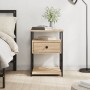 Sonoma oak engineered wood bedside table 40x42x55 cm by vidaXL, Nightstands - Ref: Foro24-826075, Price: 58,90 €, Discount: %