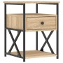 Sonoma oak engineered wood bedside table 40x42x55 cm by vidaXL, Nightstands - Ref: Foro24-826075, Price: 58,90 €, Discount: %