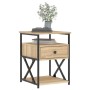 Sonoma oak engineered wood bedside table 40x42x55 cm by vidaXL, Nightstands - Ref: Foro24-826075, Price: 58,90 €, Discount: %