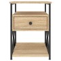 Sonoma oak engineered wood bedside table 40x42x55 cm by vidaXL, Nightstands - Ref: Foro24-826075, Price: 58,90 €, Discount: %