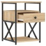 Sonoma oak engineered wood bedside table 40x42x55 cm by vidaXL, Nightstands - Ref: Foro24-826075, Price: 58,90 €, Discount: %