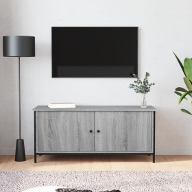 Mueble TV con puertas contrachapada gris Sonoma 102x35x45 cm de vidaXL, Muebles TV - Ref: Foro24-826293, Precio: 58,99 €, Des...