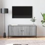 Mueble TV con puertas contrachapada gris Sonoma 102x35x45 cm de vidaXL, Muebles TV - Ref: Foro24-826293, Precio: 58,67 €, Des...