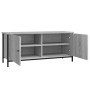 Mueble TV con puertas contrachapada gris Sonoma 102x35x45 cm de vidaXL, Muebles TV - Ref: Foro24-826293, Precio: 58,67 €, Des...