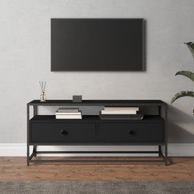 TV stand made of black plywood wood, 100x35x45 cm by vidaXL, TV Furniture - Ref: Foro24-826305, Price: 78,99 €, Discount: %