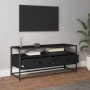 TV stand made of black plywood wood, 100x35x45 cm by vidaXL, TV Furniture - Ref: Foro24-826305, Price: 83,07 €, Discount: %