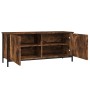 TV cabinet with smoked oak plywood doors 102x35x45 cm by vidaXL, TV Furniture - Ref: Foro24-826292, Price: 49,73 €, Discount: %