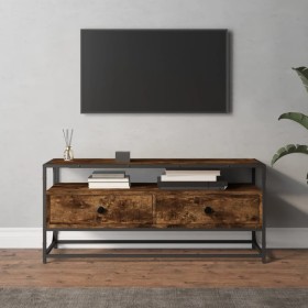 TV stand made of smoked oak plywood, measuring 100x35x45 cm. by vidaXL, TV Furniture - Ref: Foro24-826307, Price: 68,40 €, Di...