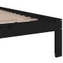 Black solid wood bed frame 200x200 cm by vidaXL, Beds and slatted bases - Ref: Foro24-814778, Price: 121,76 €, Discount: %