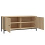 Mueble TV con puertas contrachapada roble Sonoma 102x35x45 cm de vidaXL, Muebles TV - Ref: Foro24-826291, Precio: 63,13 €, De...