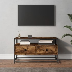 Smoked oak plywood TV cabinet 80x35x45 cm by vidaXL, TV Furniture - Ref: Foro24-826312, Price: 54,99 €, Discount: %