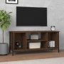 Brown oak plywood TV cabinet 102x35x45 cm by vidaXL, TV Furniture - Ref: Foro24-826289, Price: 57,37 €, Discount: %