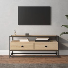 Sonoma oak plywood TV cabinet 100x35x45 cm by vidaXL, TV Furniture - Ref: Foro24-826306, Price: 77,96 €, Discount: %