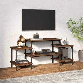 Brown oak plywood TV cabinet 117x35x52 cm by vidaXL, TV Furniture - Ref: Foro24-826319, Price: 39,99 €, Discount: %