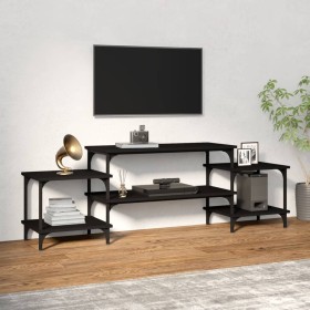 Black plywood TV cabinet 157x35x52 cm by vidaXL, TV Furniture - Ref: Foro24-826320, Price: 46,91 €, Discount: %