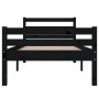 Black single solid wood bed frame 75x190 cm by vidaXL, Beds and slatted bases - Ref: Foro24-814783, Price: 103,09 €, Discount: %