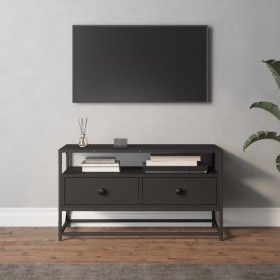 Black plywood TV cabinet 80x35x45 cm by vidaXL, TV Furniture - Ref: Foro24-826310, Price: 63,99 €, Discount: %