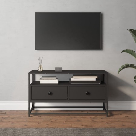 Mueble para TV madera contrachapada negro 80x35x45 cm de vidaXL, Muebles TV - Ref: Foro24-826310, Precio: 64,48 €, Descuento: %