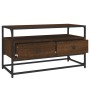 Brown oak plywood TV cabinet 80x35x45 cm by vidaXL, TV Furniture - Ref: Foro24-826314, Price: 61,56 €, Discount: %