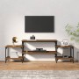 TV stand made of brown oak plywood 157x35x52 cm by vidaXL, TV Furniture - Ref: Foro24-826324, Price: 46,98 €, Discount: %