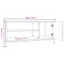 Mueble de TV madera contrachapada roble ahumado 100x40x45 cm de vidaXL, Muebles TV - Ref: Foro24-826302, Precio: 65,26 €, Des...