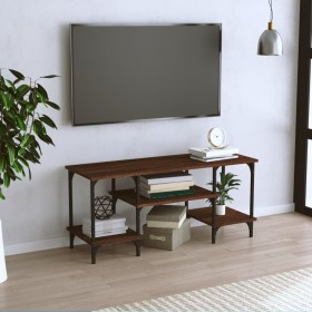 Oak brown plywood TV cabinet 102x35x45.5 cm by vidaXL, TV Furniture - Ref: Foro24-826334, Price: 43,96 €, Discount: %