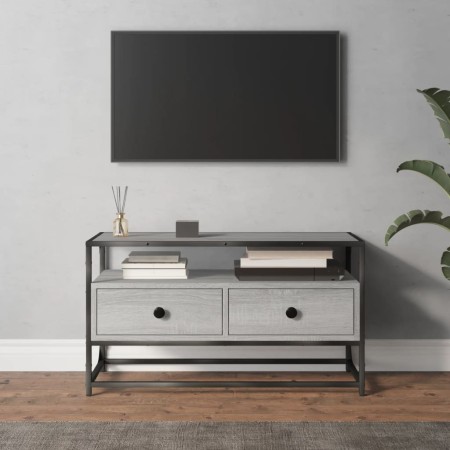 TV stand made of gray Sonoma plywood, measuring 80x35x45 cm. by vidaXL, TV Furniture - Ref: Foro24-826313, Price: 61,56 €, Di...