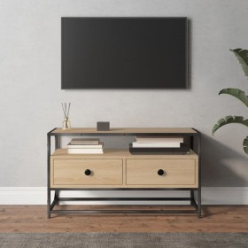 Mueble para TV madera contrachapada roble Sonoma 80x35x45 cm de vidaXL, Muebles TV - Ref: Foro24-826311, Precio: 58,99 €, Des...