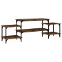 TV stand made of smoked oak plywood, measuring 157x35x52 cm. by vidaXL, TV Furniture - Ref: Foro24-826322, Price: 63,92 €, Di...